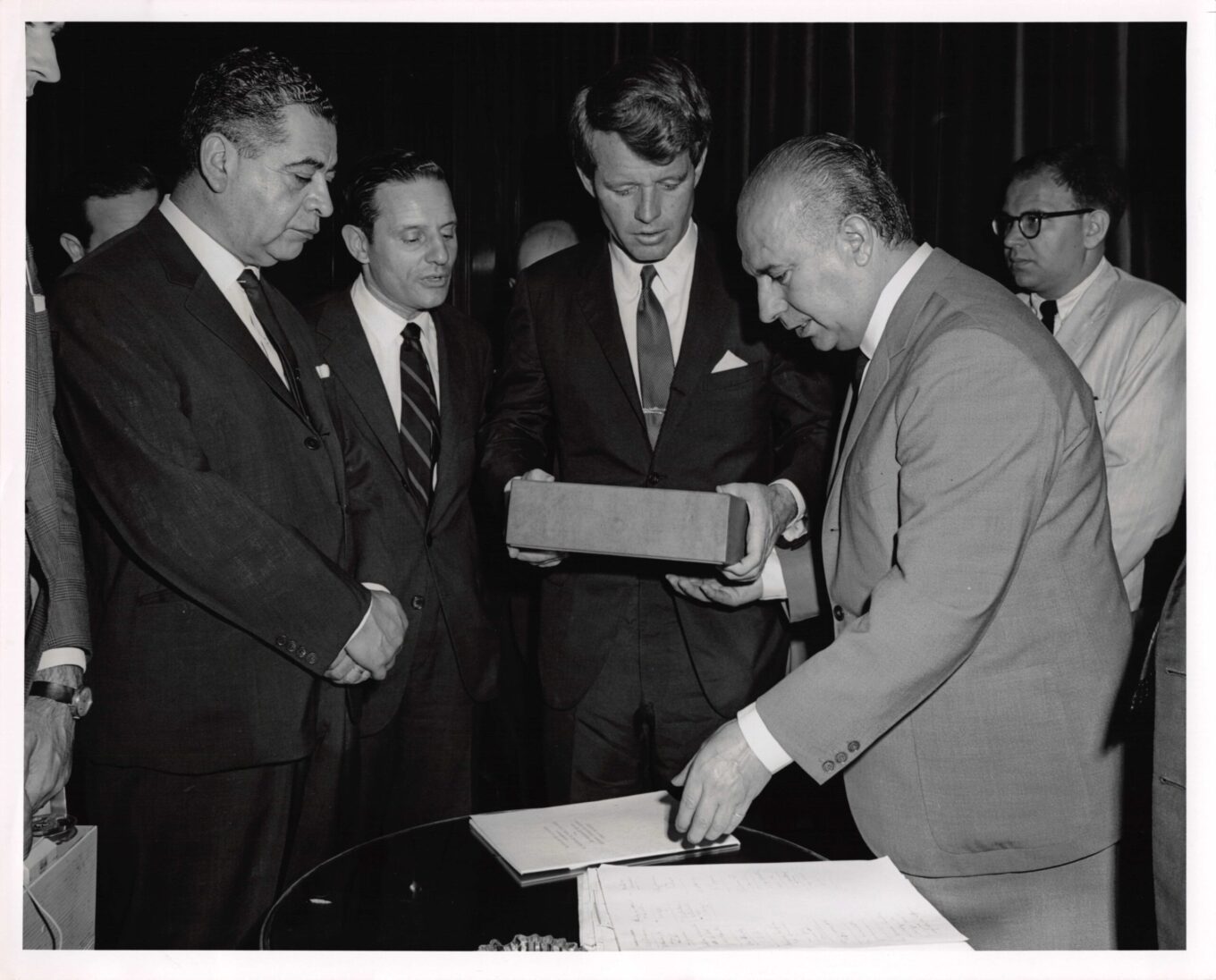 Robert F. Kennedy with Argentine officials