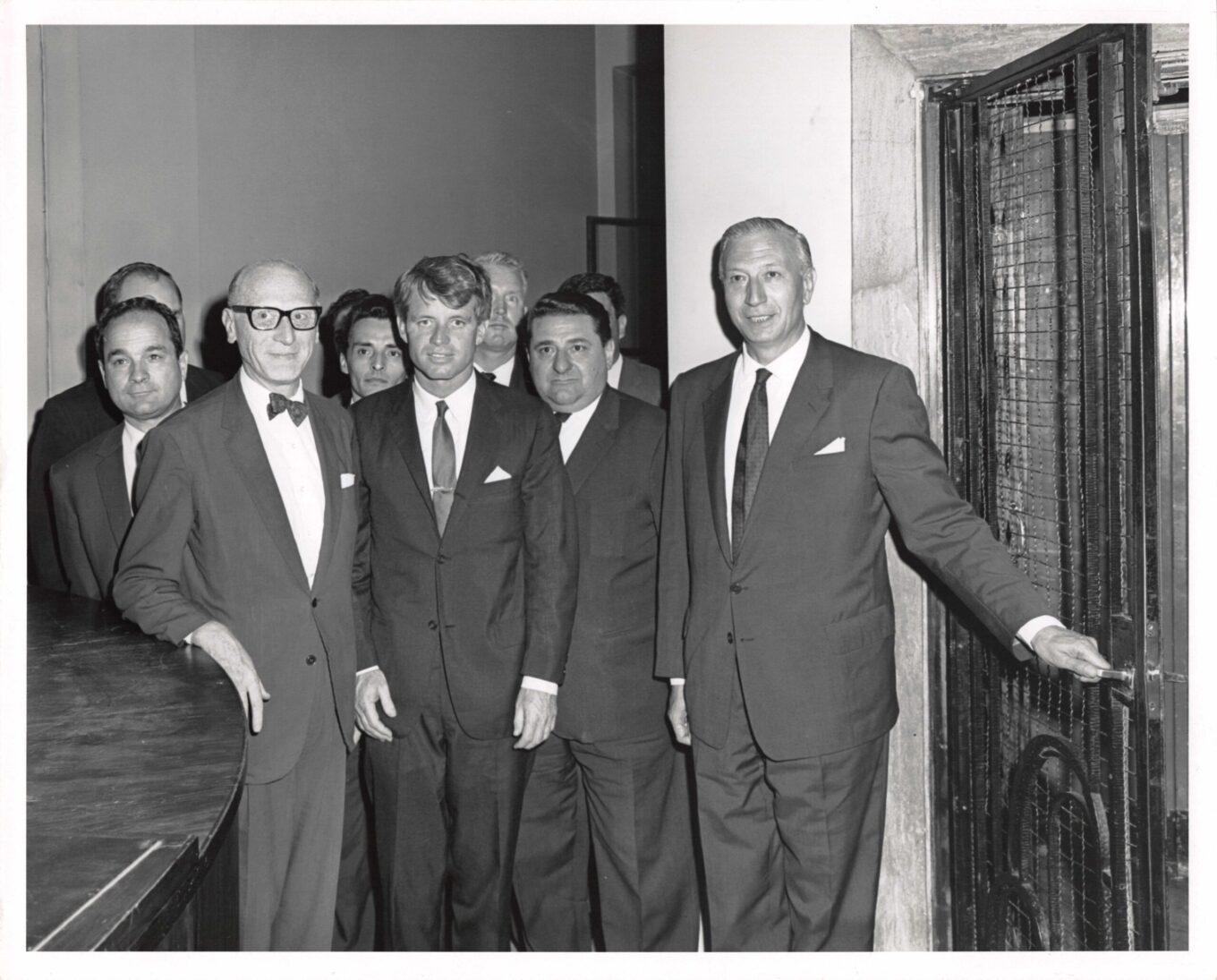 Robert F. Kennedy in a group photograph with Argentine officials