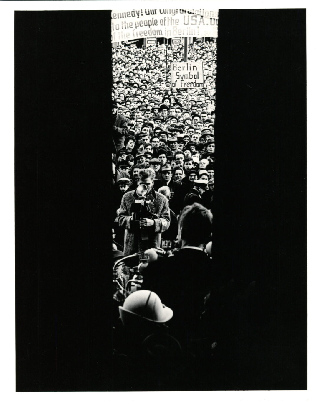 Robert F. Kennedy addresses a mammoth crowd in West Berlin