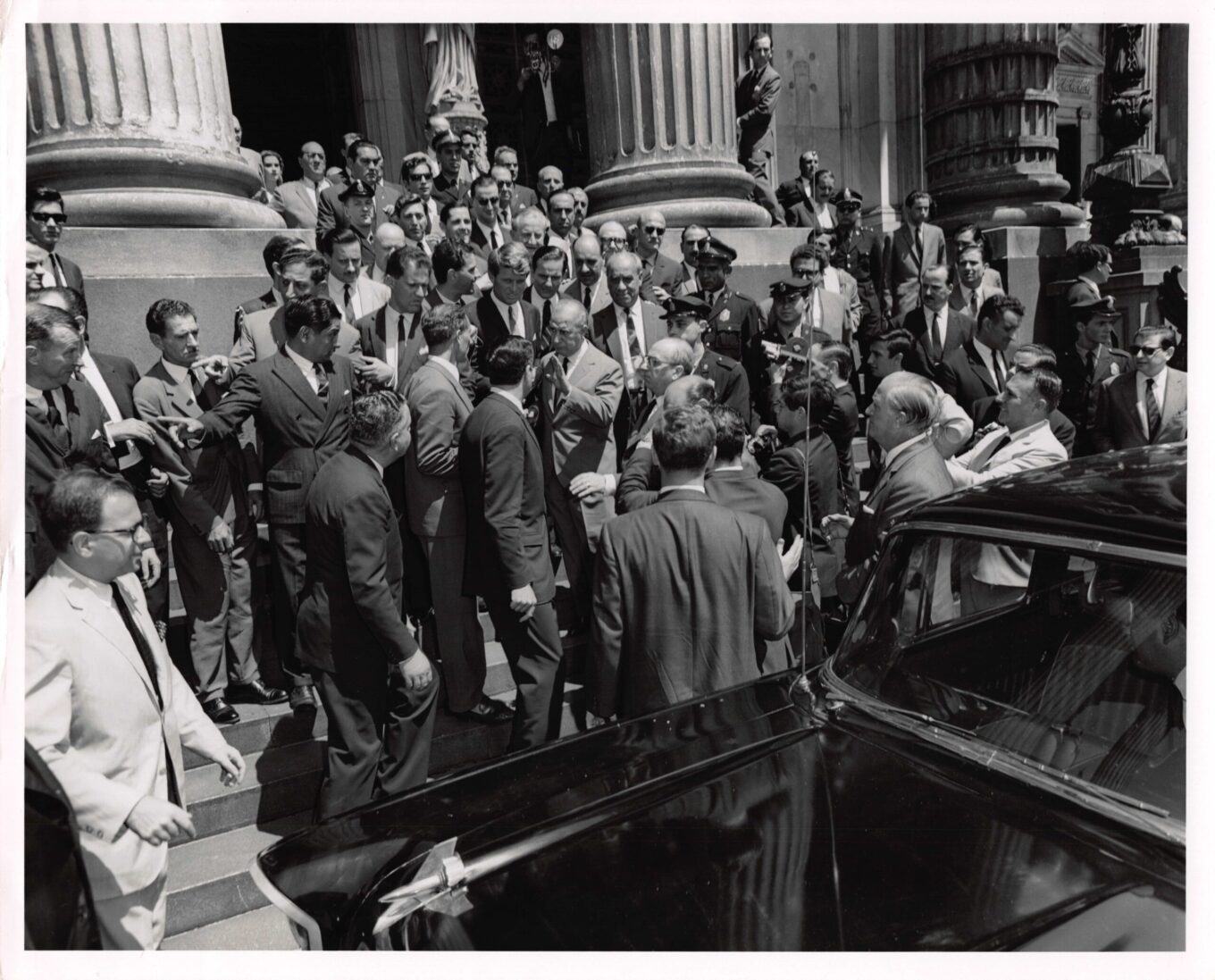 Robert F. Kennedy moments after a press conference in Argentina