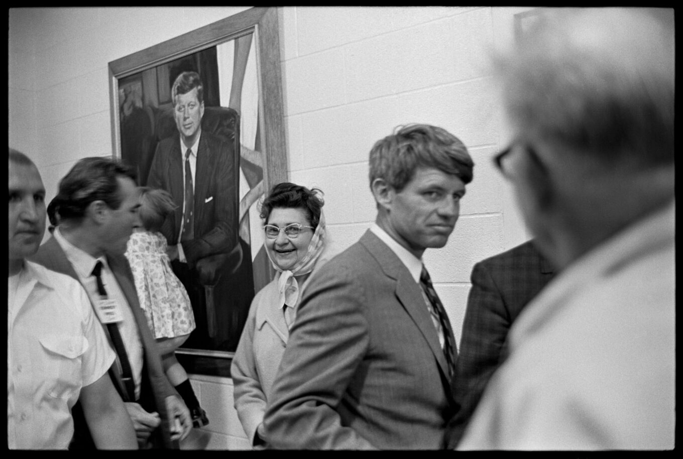 Robert F. Kennedy during a campaign stop, South Dakota, April, 1968