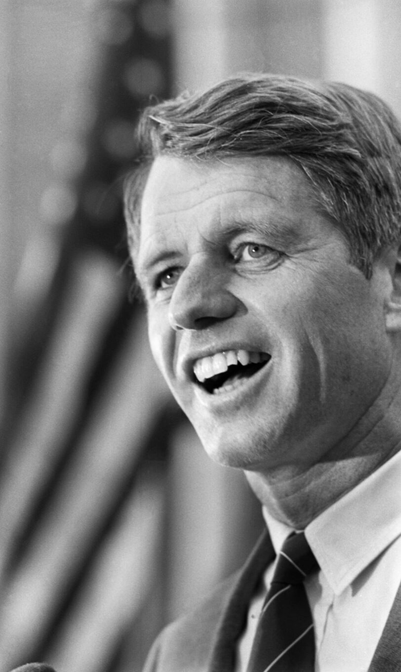 Robert F. Kennedy, on the presidential campaign trail, 1968