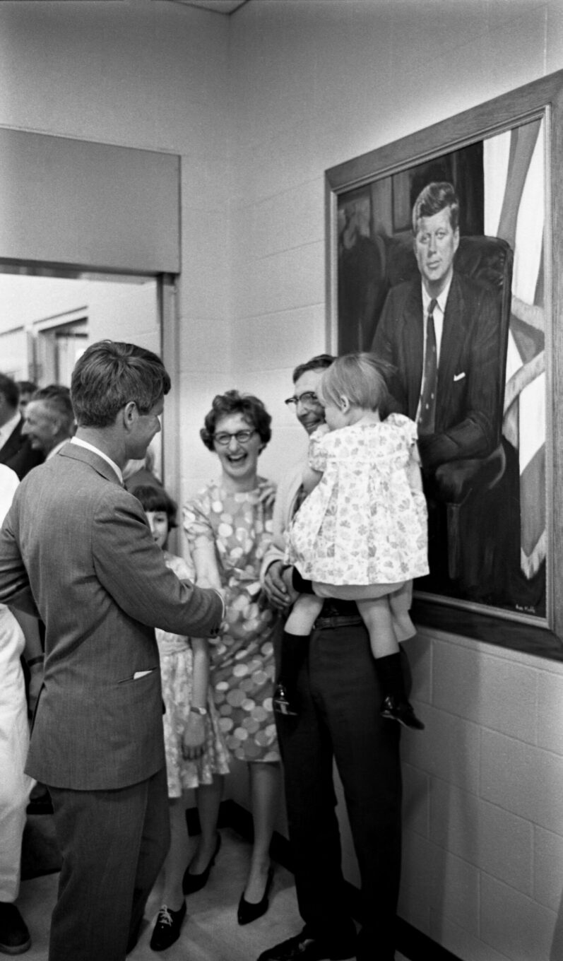 RFK, on the road while campaigning for the Presidency of the United States