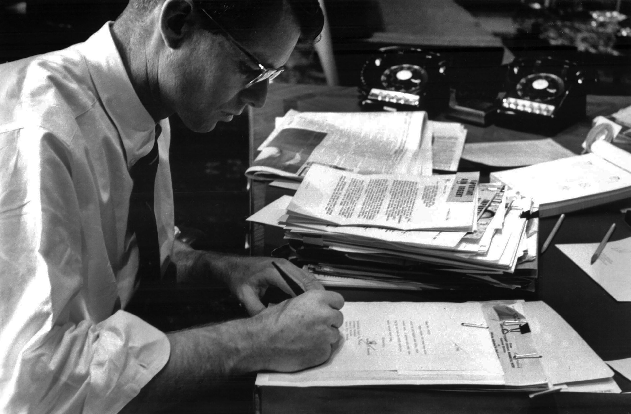 Bobby Kennedy at his desk