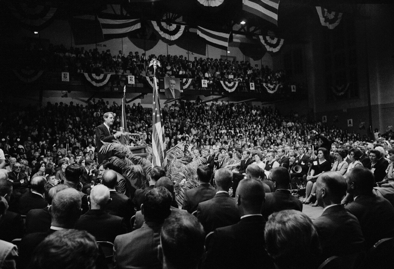 Robert Kennedy at podium